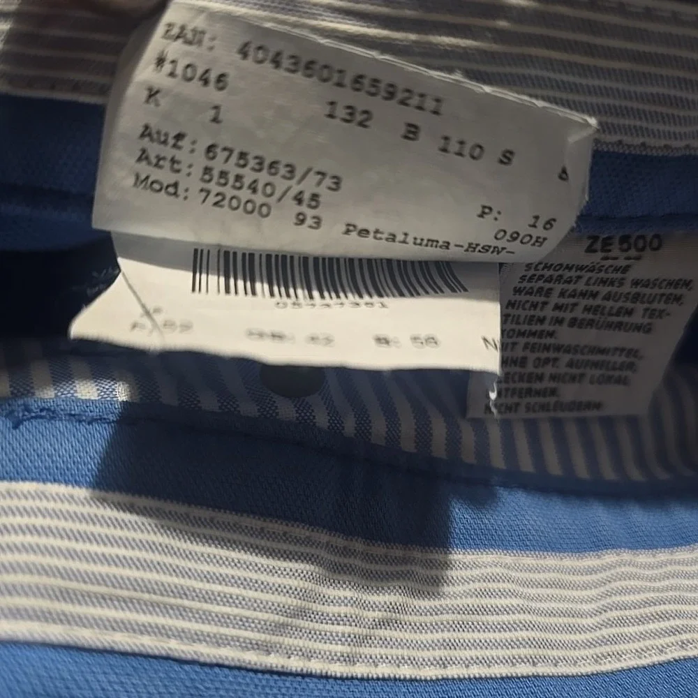 HILTL Men's Chino Regular Fit Pants ZE 500 Petaluma Blue Size 58 US 42x32
